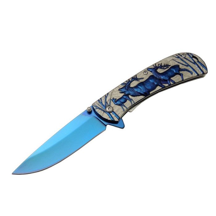 Geyikli Çakı Blue Çift