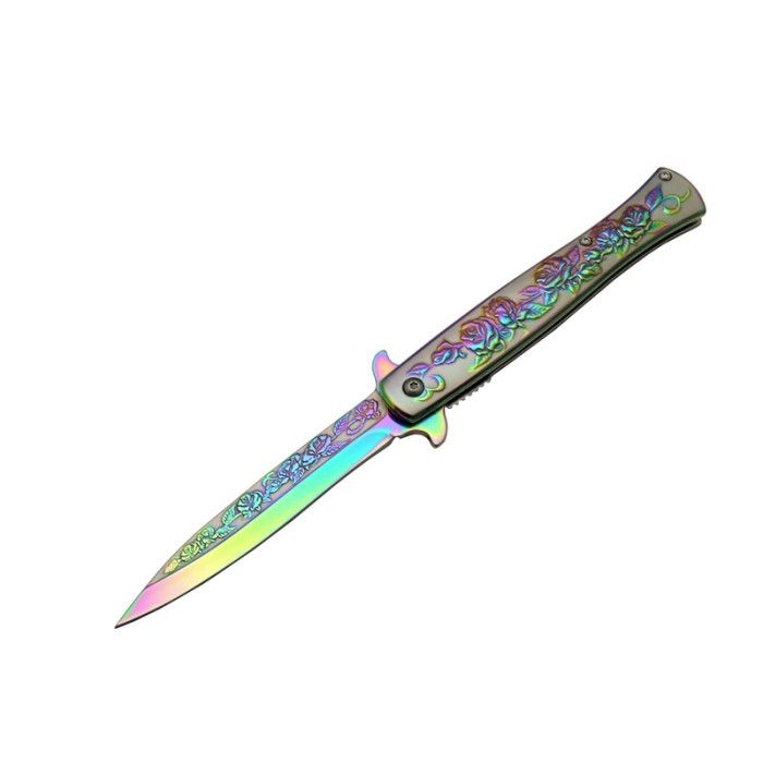Metal Güllü Çakı Rainbow